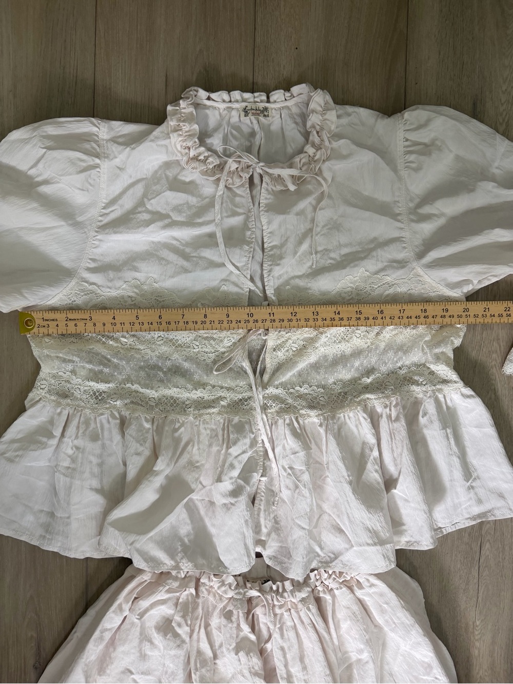 Intimately Free People Ivory Lace Ruffle Two-Piece Set - Picture 6 of 15